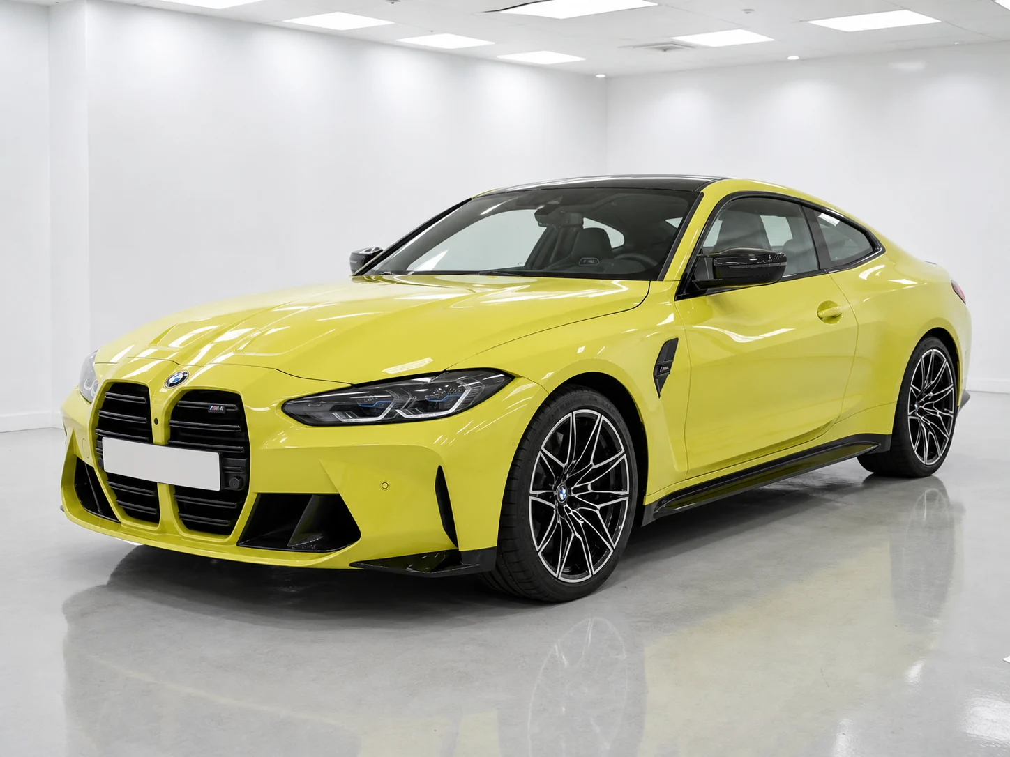 2026 BMW M4 Competition Coupe xDrive M Steptronic in a white LED showroom