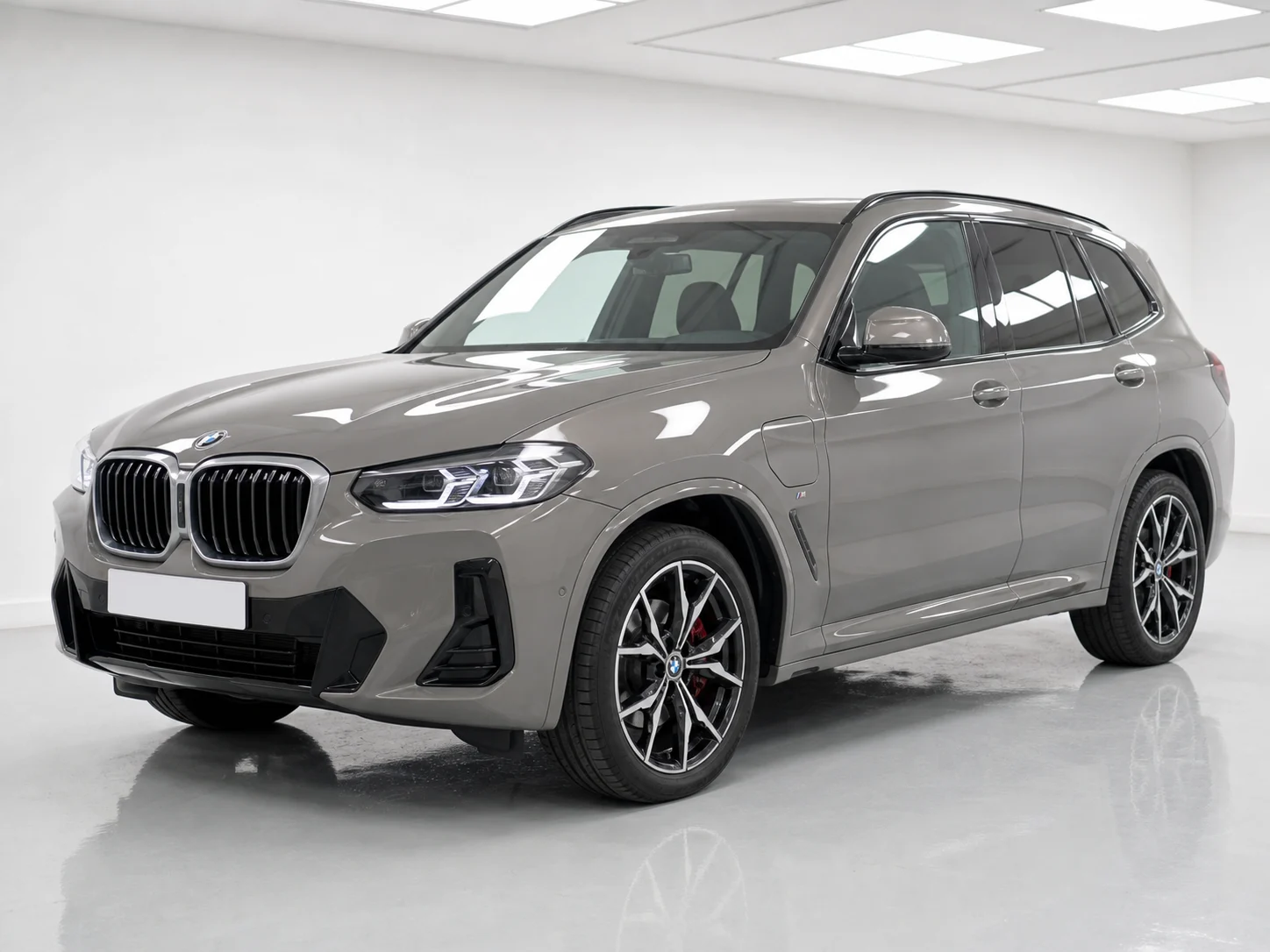 2026 BMW X3 30e xDrive M Sport in a white LED showroom