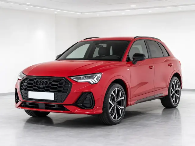 2026 Audi Q3 45 TFSI e S line S tronic photographed from the front-left in the K-CARS showroom