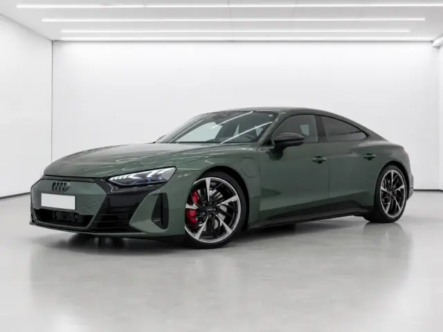 2026 Audi RS e-tron GT performance photographed from the front-left in the K-CARS showroom