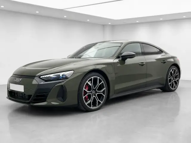 2026 Audi S e-tron GT quattro photographed from the front-left in the K-CARS showroom