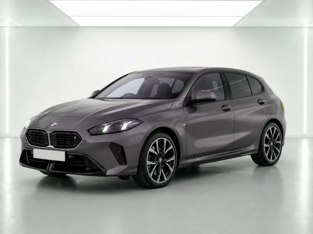 2026 BMW 1 Series 120 M Sport photographed from the front-left in the K-CARS showroom