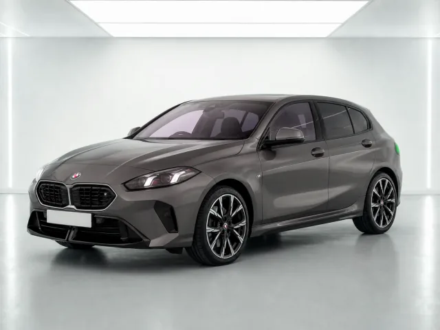 2026 BMW 1 Series 120 M Sport photographed from the front-left in the K-CARS showroom