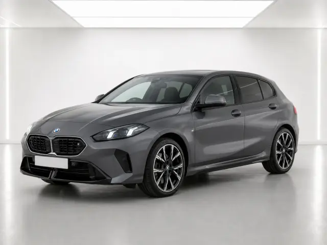 2026 BMW 1 Series 120 M Sport photographed from the front-left in the K-CARS showroom