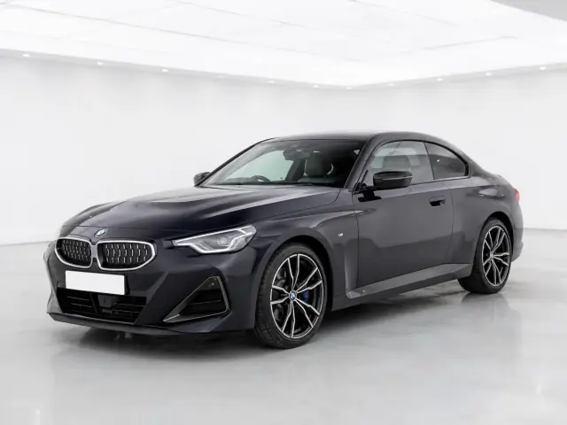 2026 BMW 2 Series Coupe 220i M Sport photographed from the front-left in the K-CARS showroom