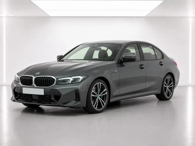 2026 BMW 3 Series 330e M Sport photographed from the front-left in the K-CARS showroom