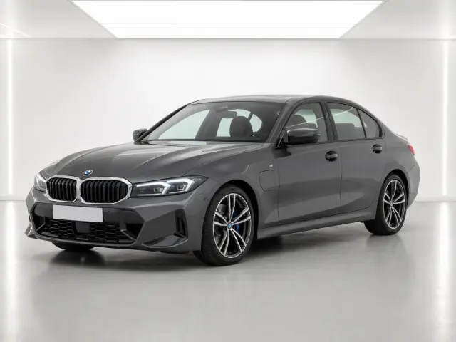 2026 BMW 3 Series 330e M Sport photographed from the front-left in the K-CARS showroom