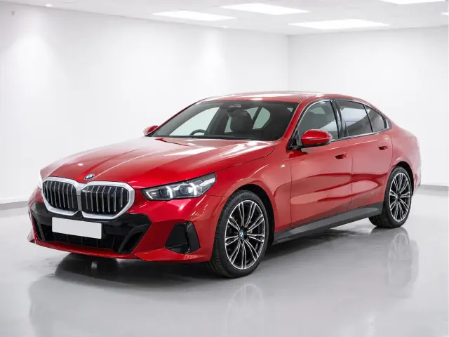 2026 BMW 5 Series 520i M Sport photographed from the front-left in the K-CARS showroom
