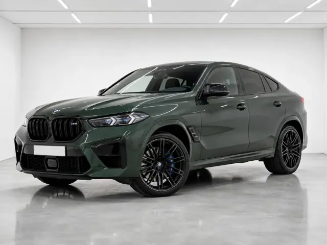 2026 BMW X6 M Competition photographed from the front-left in the K-CARS showroom