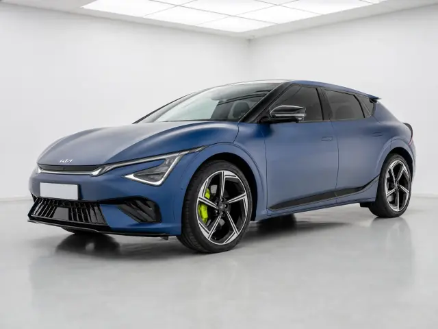2026 Kia EV6 GT AWD photographed from the front-left in the K-CARS showroom