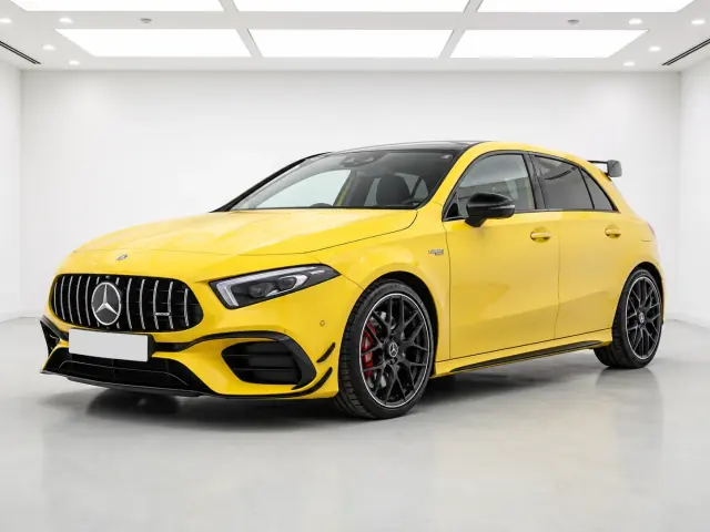2026 Mercedes-AMG A 45 S 4MATIC+ Plus photographed from the front-left in the K-CARS showroom