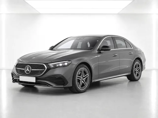 2026 Mercedes-Benz E-Class E 300 e AMG Line Premium 9G-TRONIC photographed from the front-left in the K-CARS showroom
