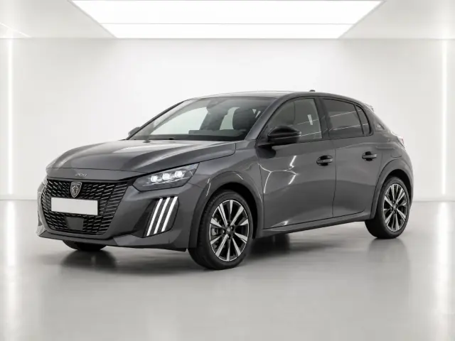 2026 Peugeot 208 GT Hybrid 145 photographed from the front-left in the K-CARS showroom