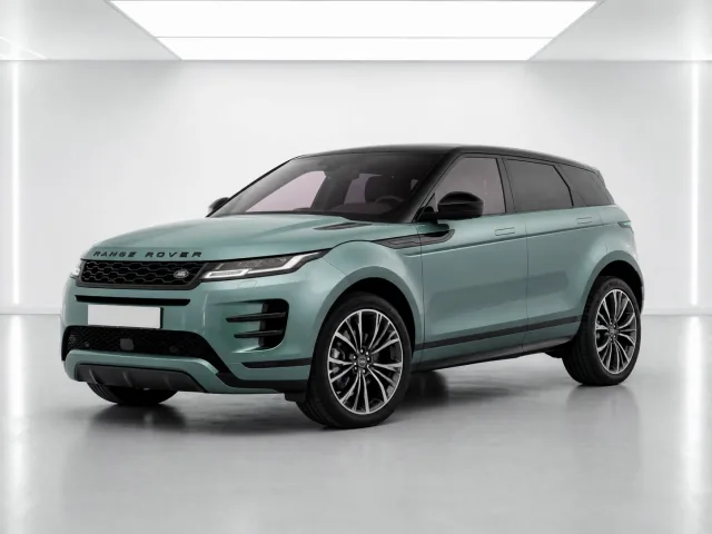 2026 Range Rover Evoque Dynamic SE P270e photographed from the front-left in the K-CARS showroom