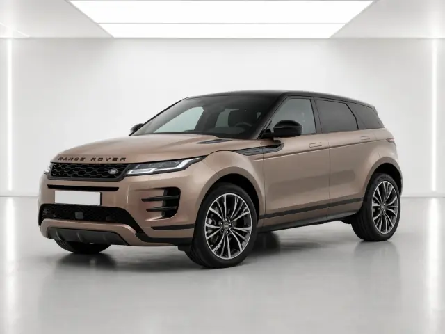 2026 Range Rover Evoque Dynamic SE P270e photographed from the front-left in the K-CARS showroom