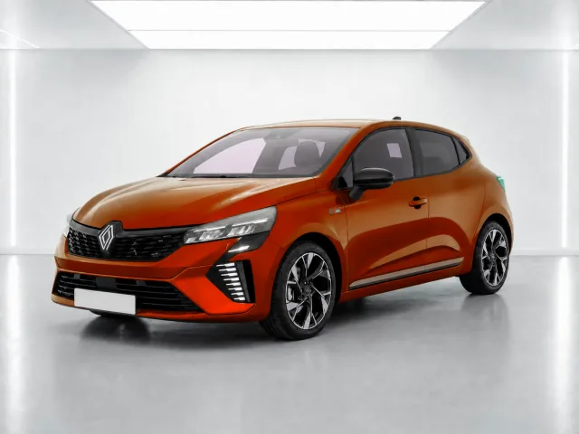 2026 Renault Clio Esprit Alpine full hybrid E-Tech 145 photographed from the front-left in the K-CARS showroom