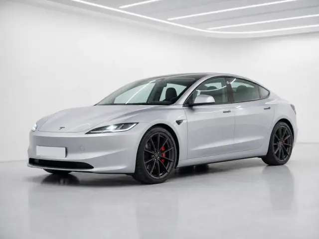2026 Tesla Model 3 Performance photographed from the front-left in the K-CARS showroom