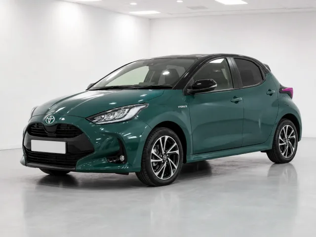 2026 Toyota Yaris Excel Hybrid photographed from the front-left in the K-CARS showroom