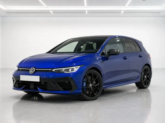2026 Volkswagen Golf R Black Edition DSG photographed from the front-left in the K-CARS showroom