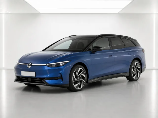 2026 Volkswagen ID.7 Tourer Pro S Match Plus photographed from the front-left in the K-CARS showroom