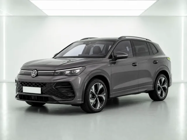 2026 Volkswagen Tiguan R-Line eTSI photographed from the front-left in the K-CARS showroom