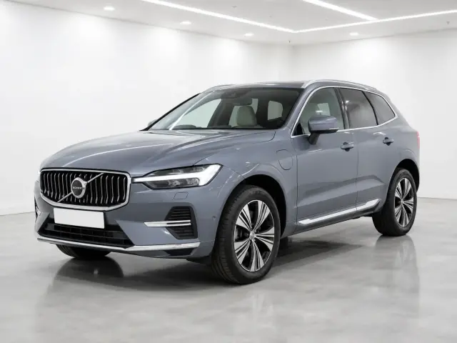 2026 Volvo XC60 T8 Plug-in Hybrid Ultra photographed from the front-left in the K-CARS showroom