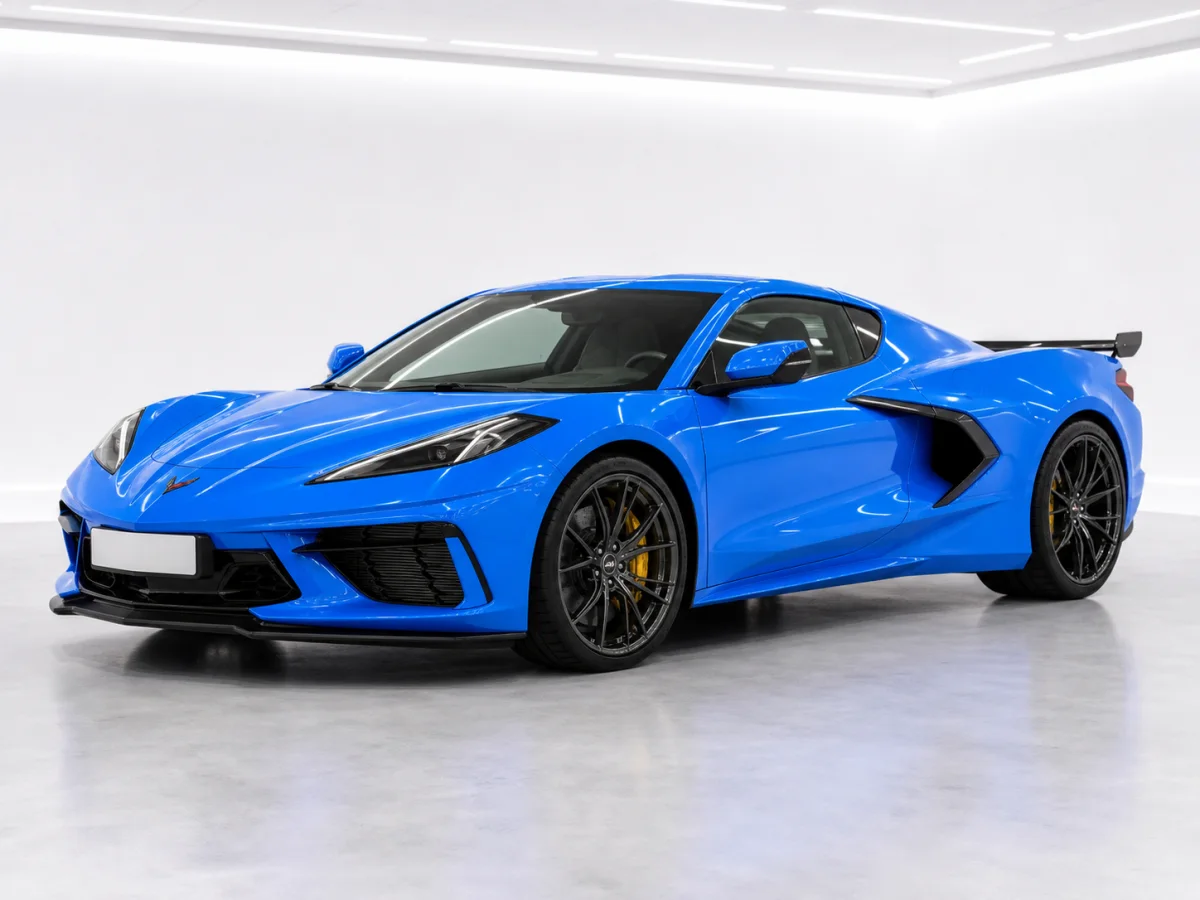 2025 Chevrolet Corvette Z06 3LZ in a white LED showroom