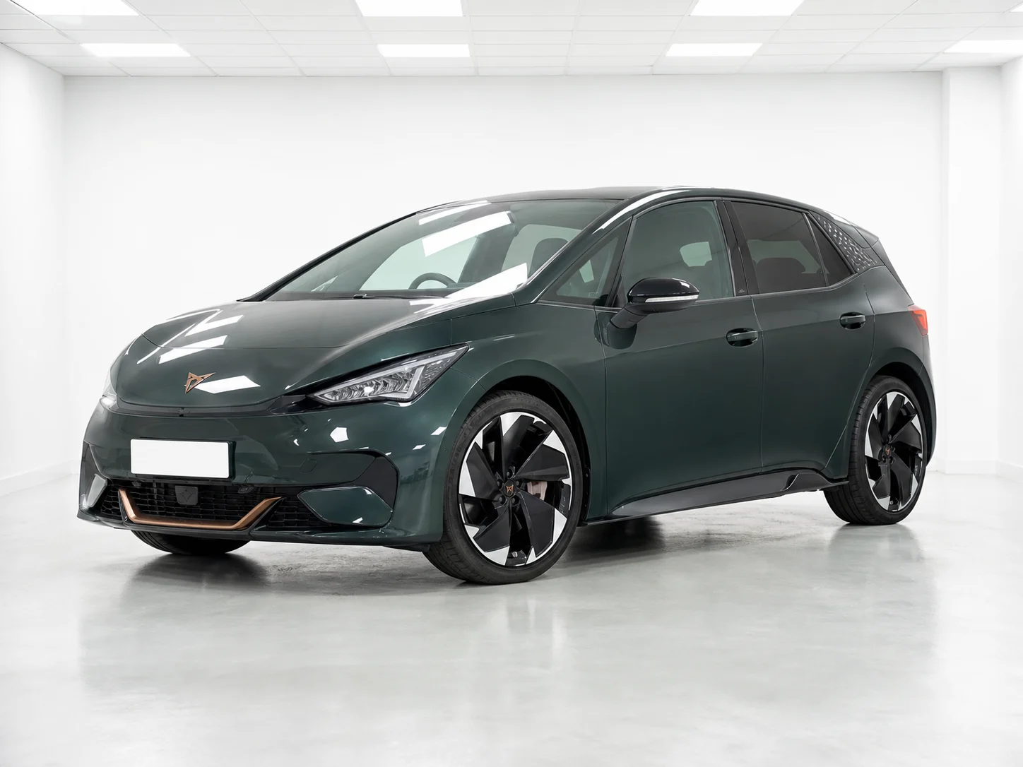 2026 Cupra Born VZ in a white LED showroom
