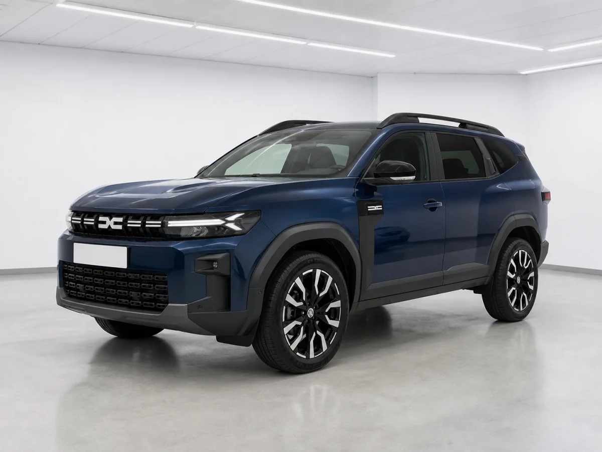 2026 Dacia Bigster Journey Hybrid 155 in a white LED showroom