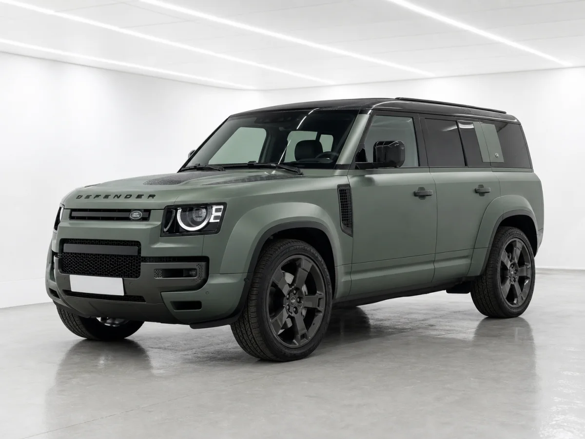 2026 Defender 110 OCTA Edition One in a white LED showroom