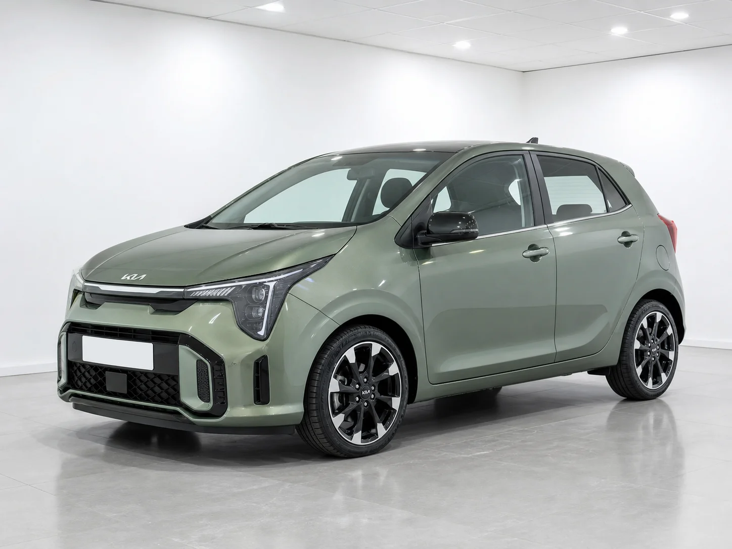2026 Kia Picanto GT-Line S in a white LED showroom
