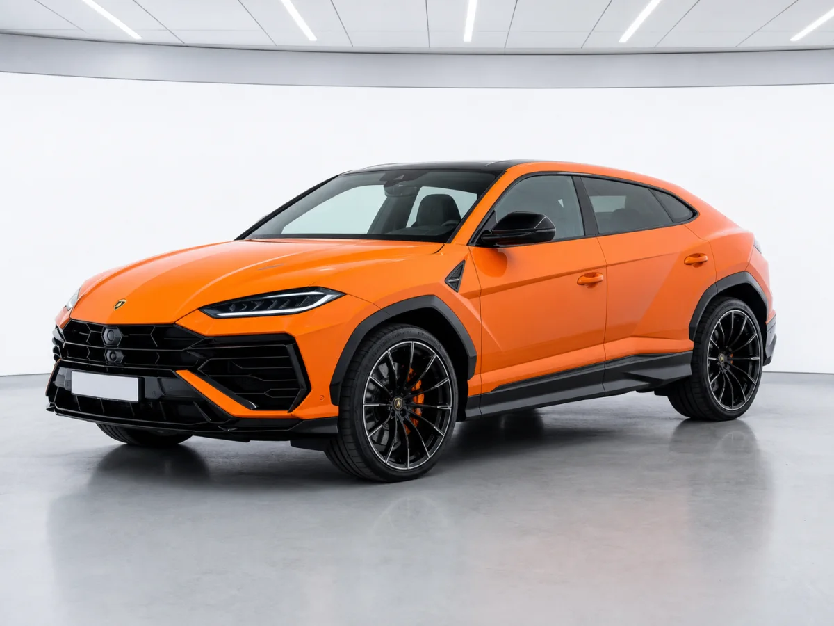 2026 Lamborghini Urus SE in a white LED showroom
