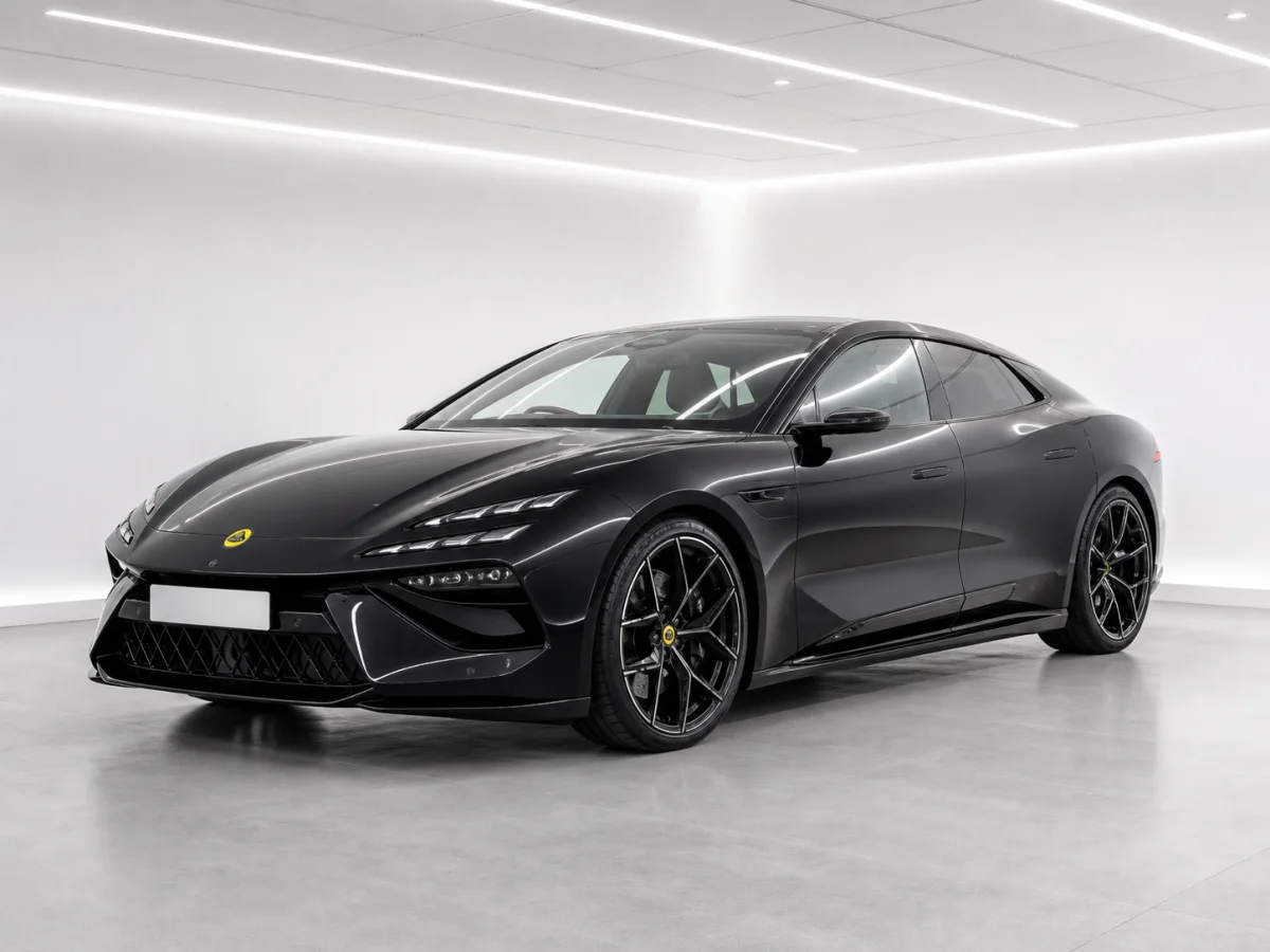 2026 Lotus Emeya R in a white LED showroom