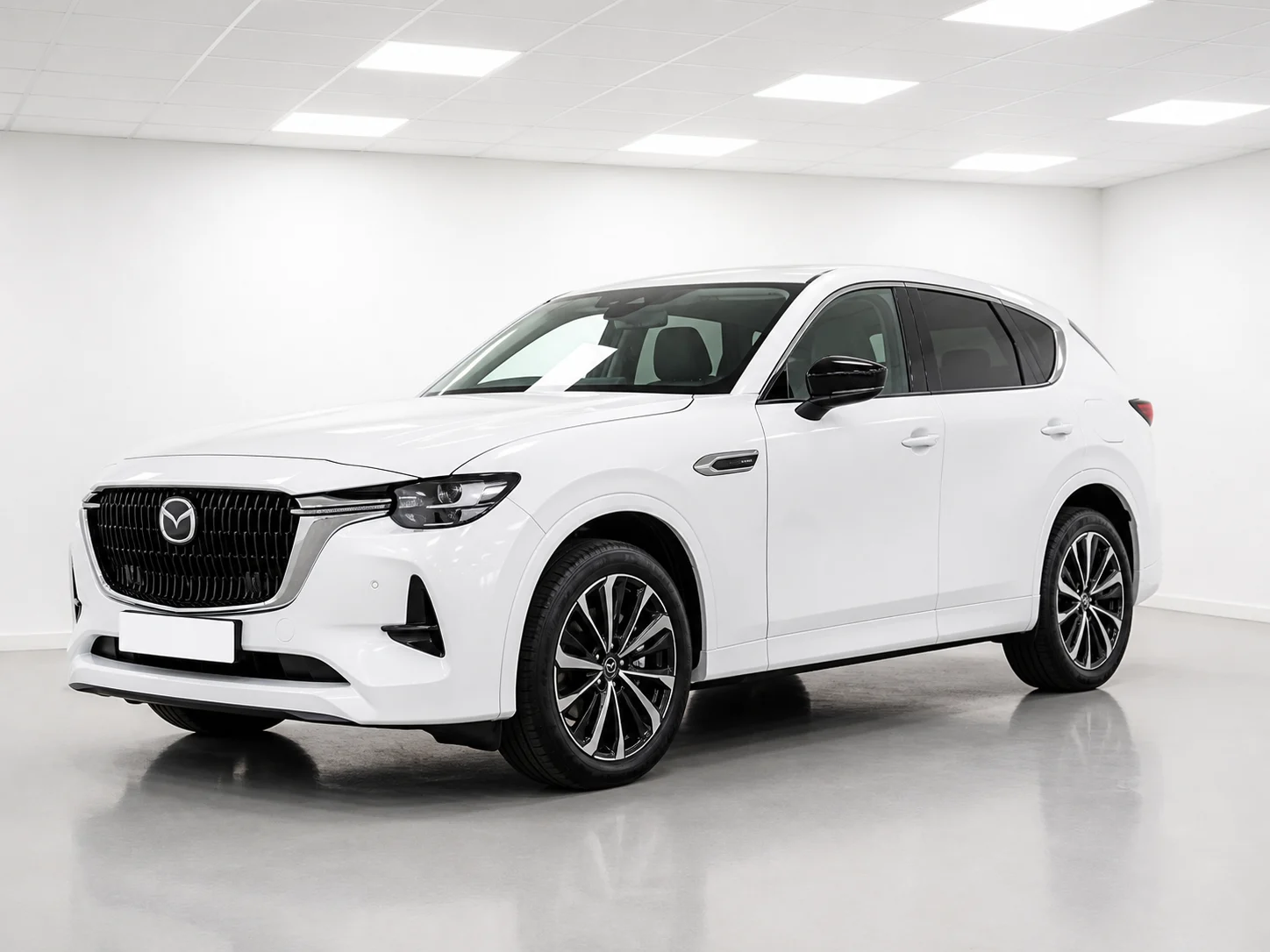2026 Mazda CX-60 Takumi Plug-in Hybrid AWD in a white LED showroom
