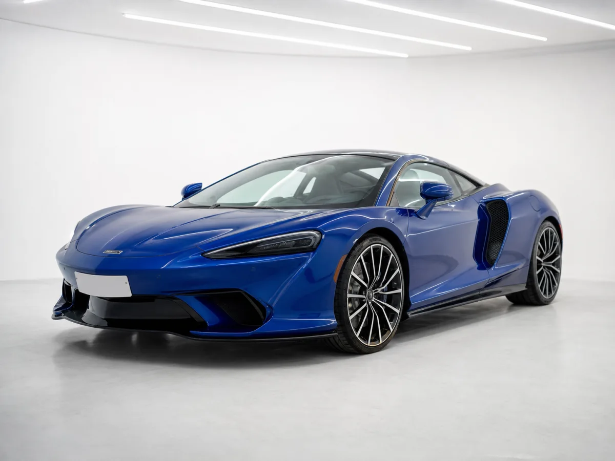 2026 McLaren GTS Coupe in a white LED showroom