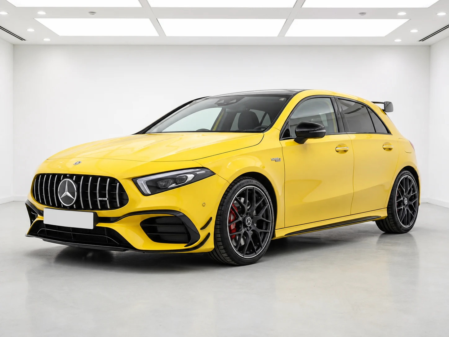 2026 Mercedes-AMG A 45 S 4MATIC+ Plus in a white LED showroom