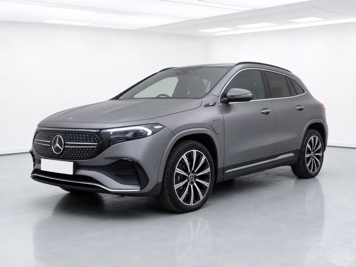 2026 Mercedes-Benz EQA EQA 250+ AMG Line Premium in a white LED showroom