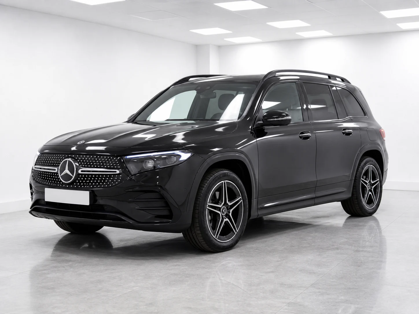 2026 Mercedes-Benz EQB EQB 300 4MATIC AMG Line Premium in a white LED showroom