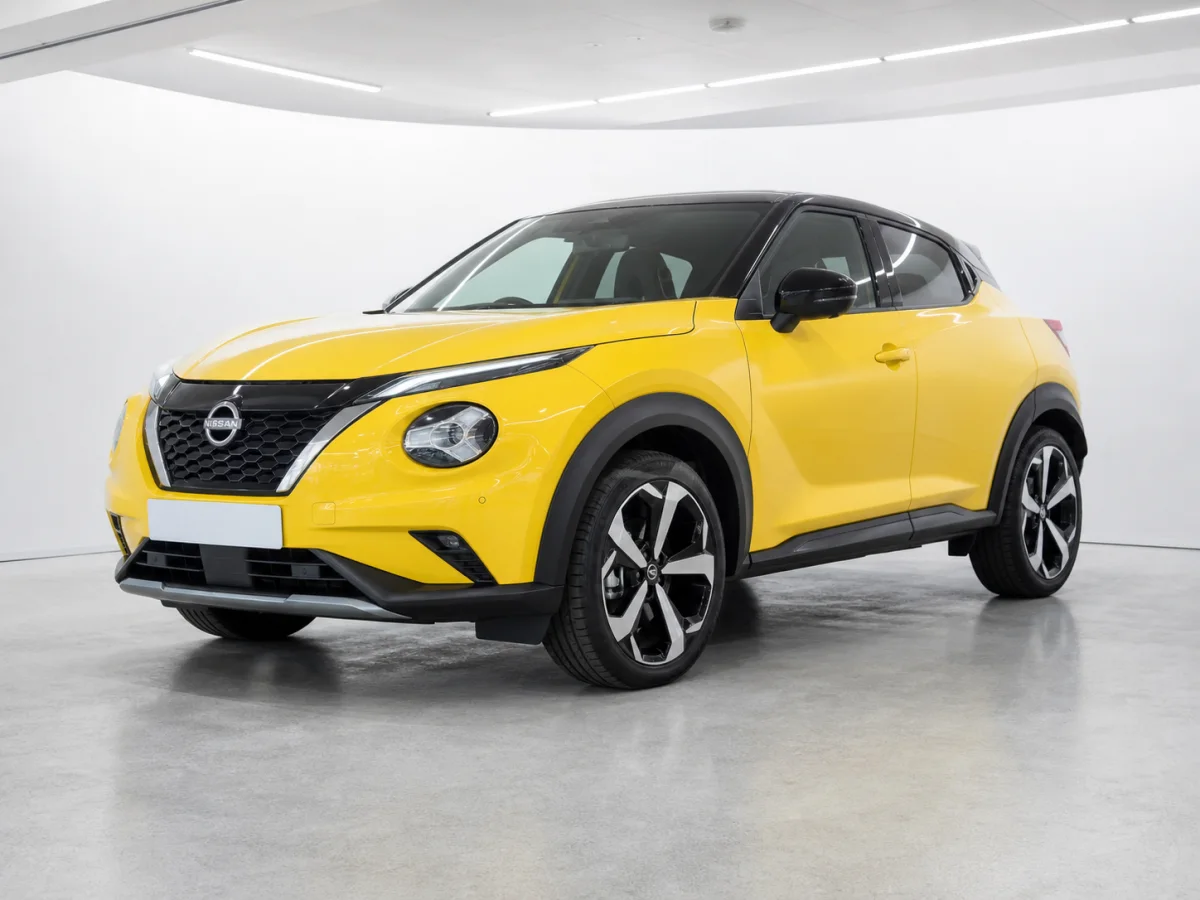 2026 Nissan Juke N-Sport Hybrid in a white LED showroom