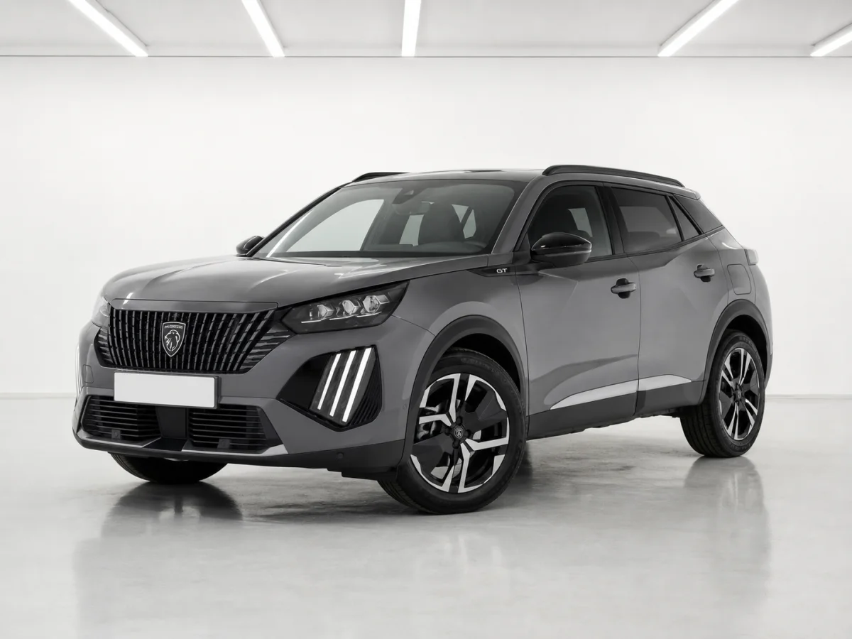2026 Peugeot 2008 GT Hybrid 145 in a white LED showroom