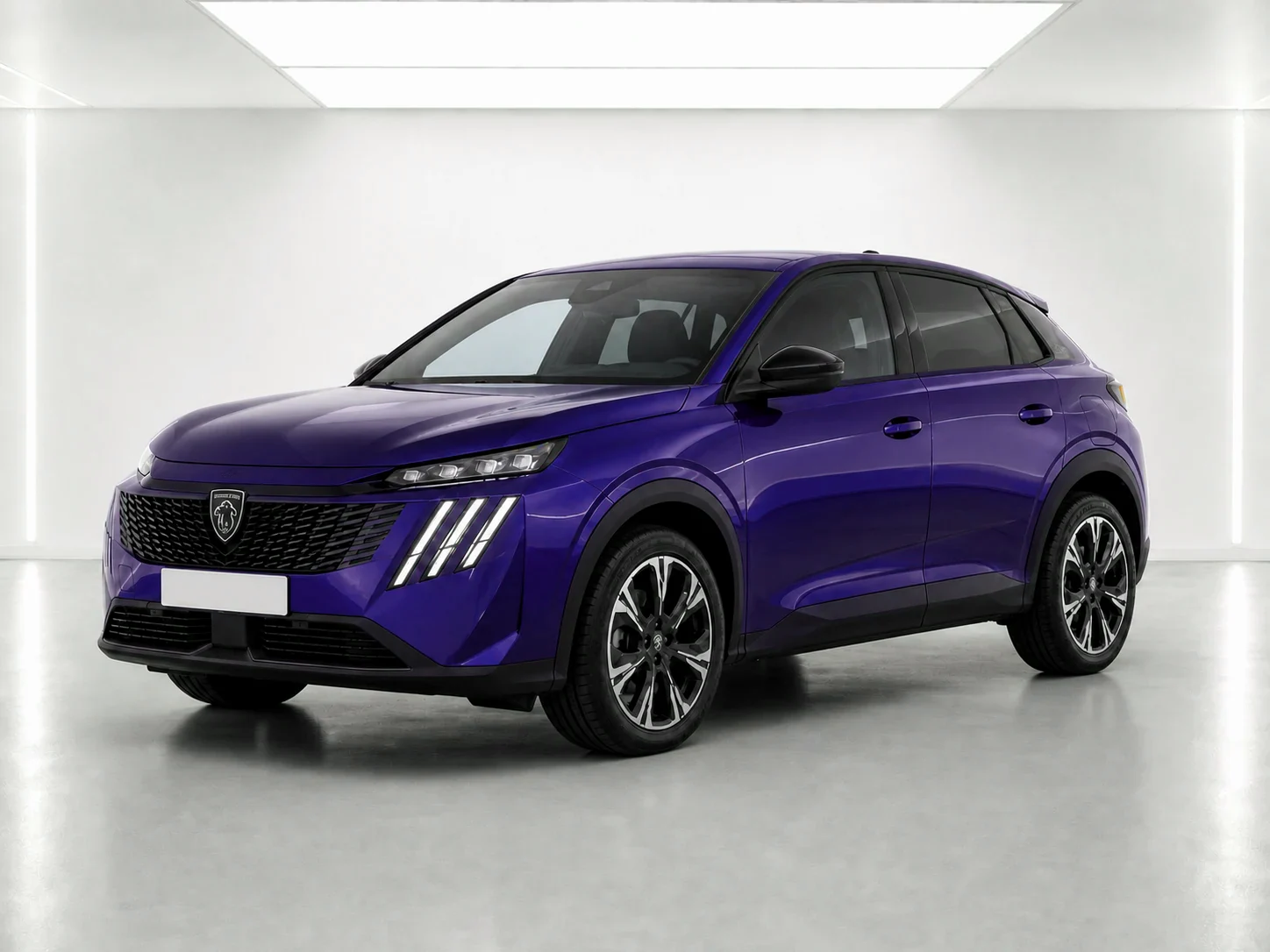 2026 Peugeot 3008 Allure Hybrid 145 in a white LED showroom