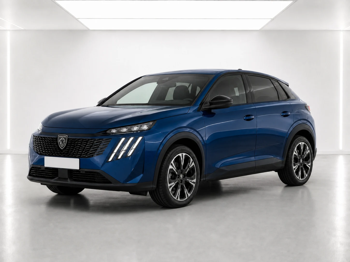 2026 Peugeot 3008 Allure Hybrid 145 in a white LED showroom