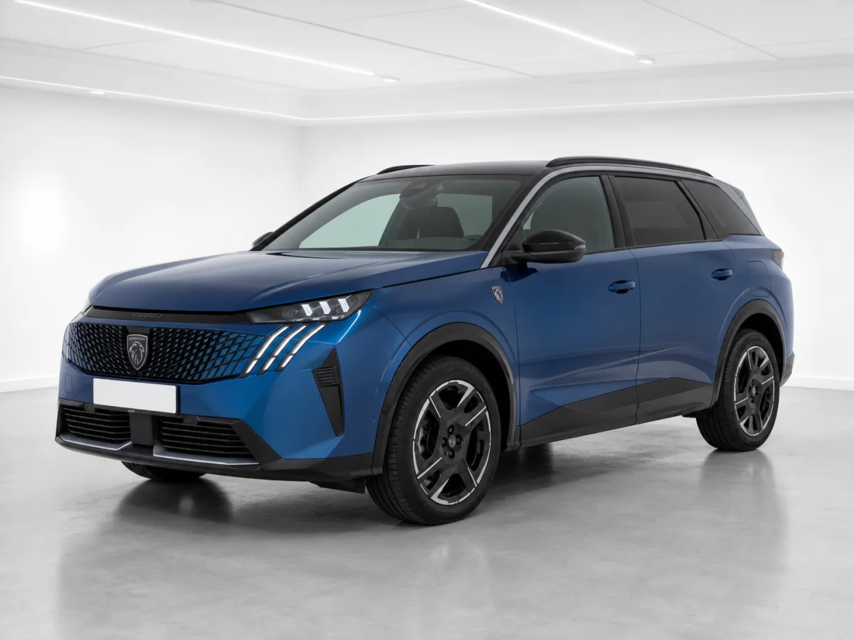 2026 Peugeot 5008 GT Hybrid 145 in a white LED showroom