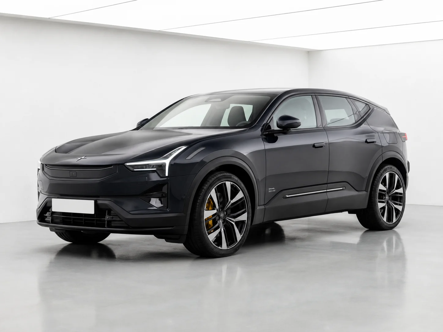 2026 Polestar 3 Long range Dual motor Performance in a white LED showroom