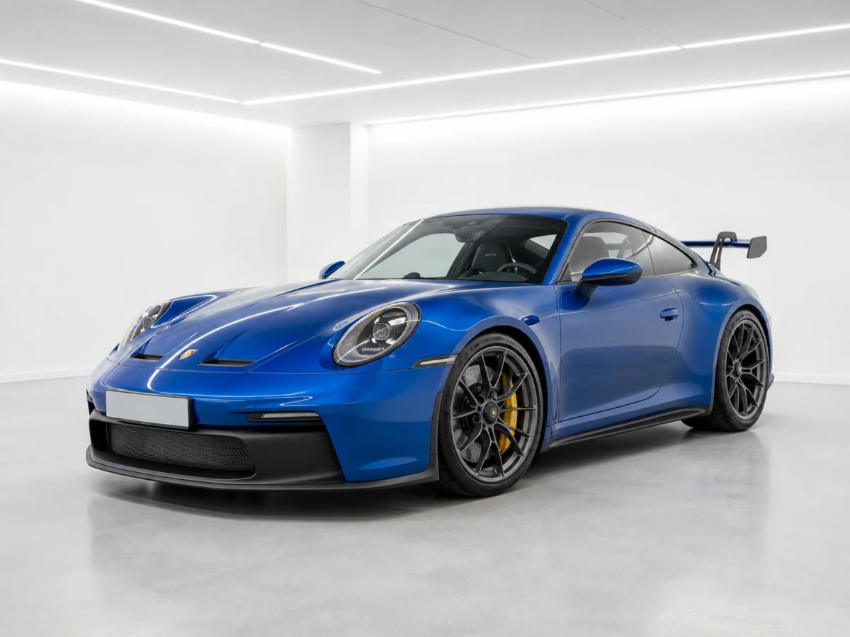 2026 Porsche 911 GT3 PDK in a white LED showroom