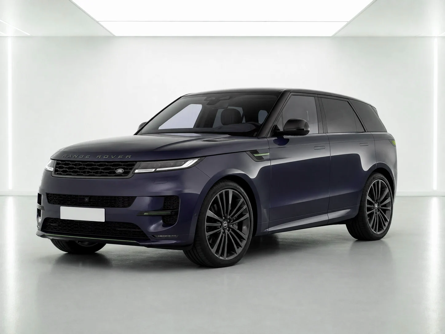 2026 Range Rover Sport Dynamic SE P460e in a white LED showroom
