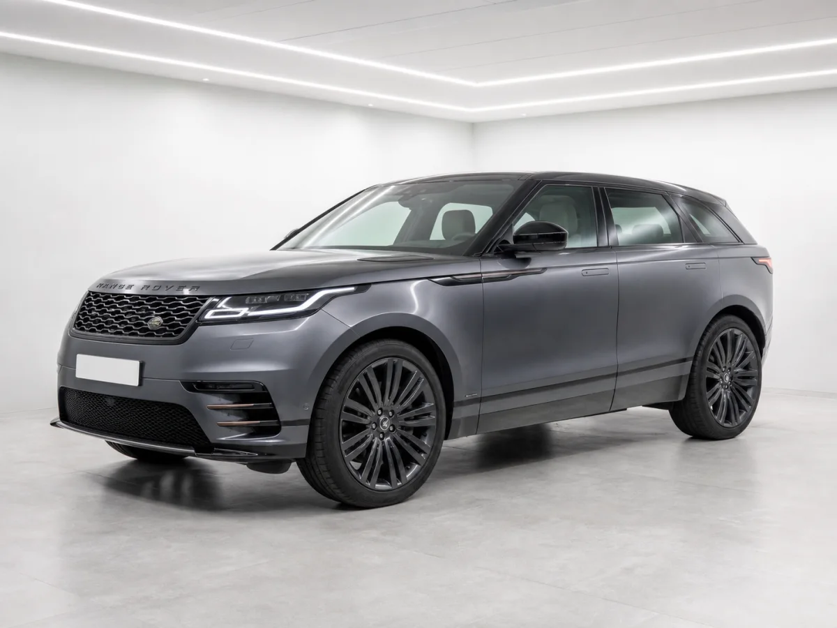 2026 Range Rover Velar Autobiography P400e in a white LED showroom