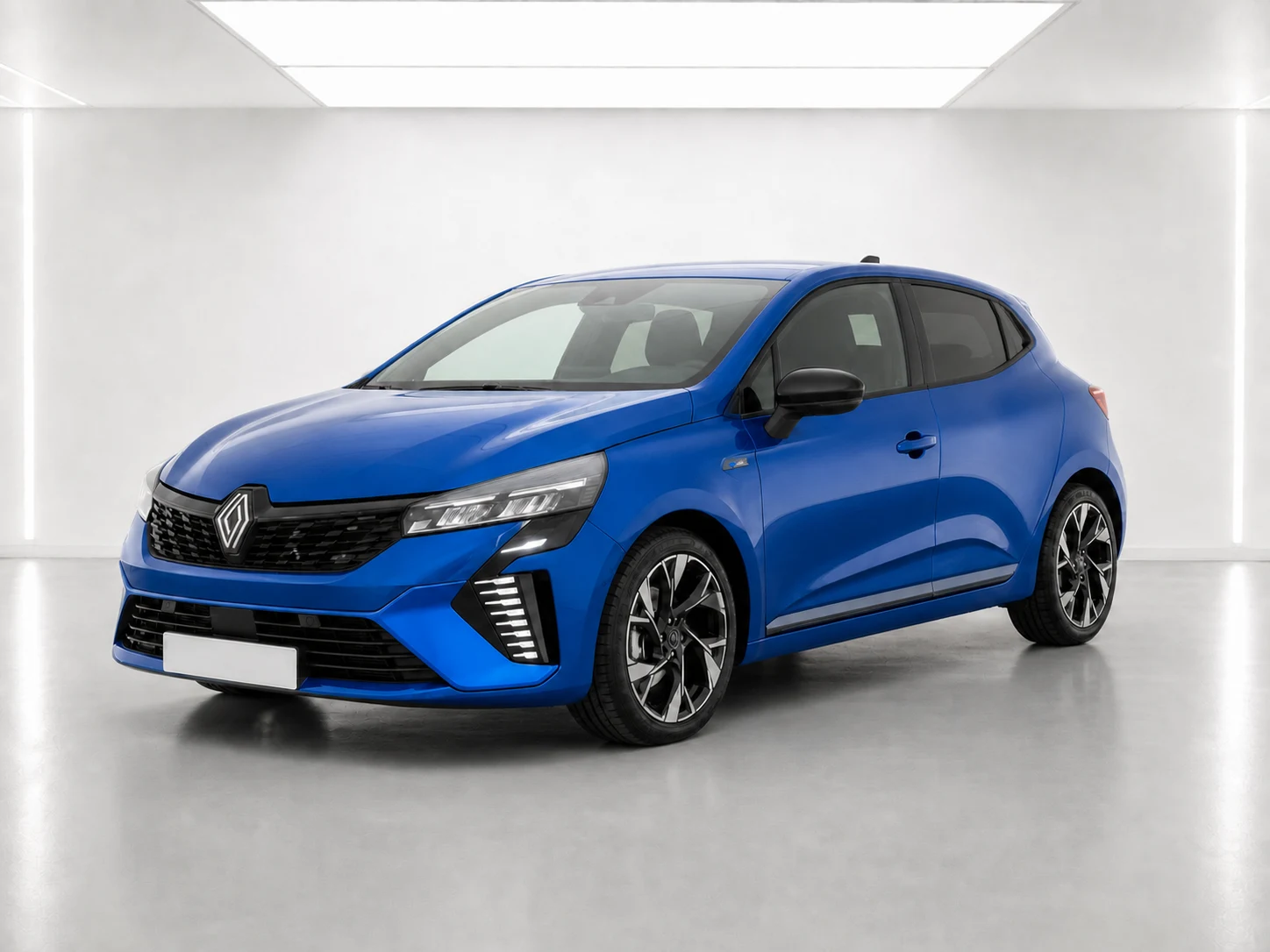 2026 Renault Clio Esprit Alpine full hybrid E-Tech 145 in a white LED showroom