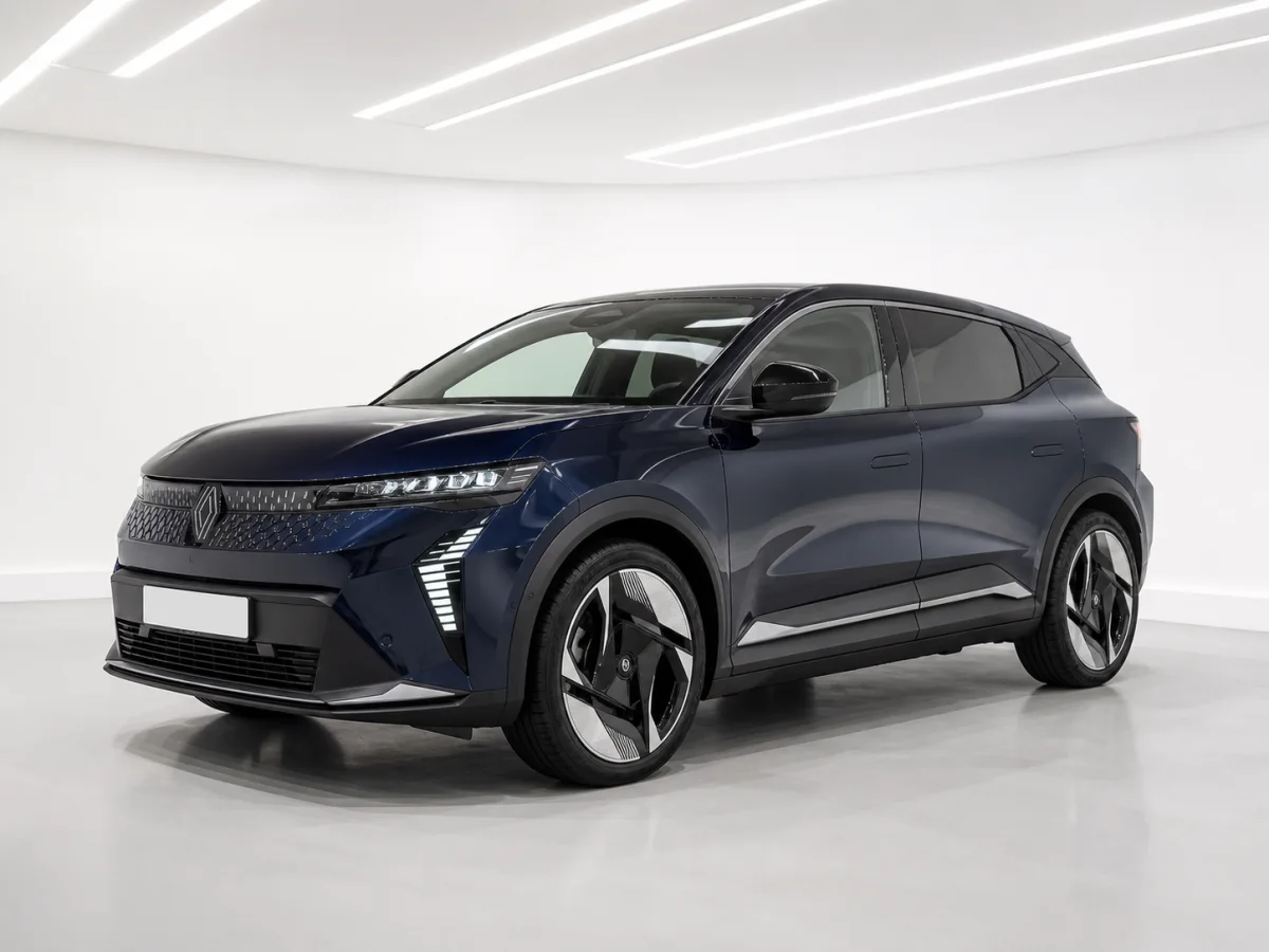 2026 Renault Scenic E-Tech Iconic Long Range in a white LED showroom