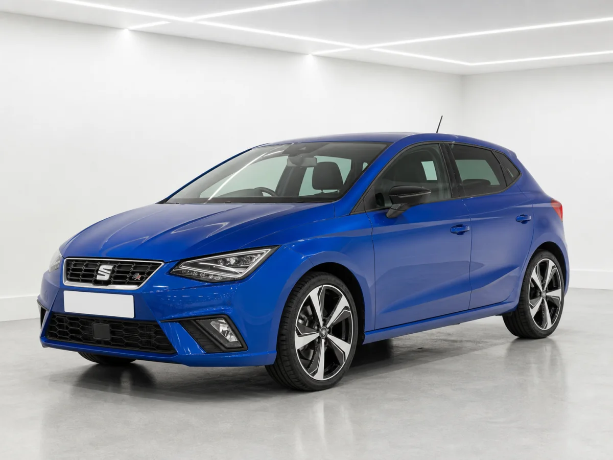2026 SEAT Ibiza FR DSG in a white LED showroom